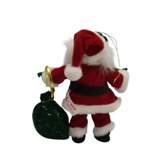 Annalee Dolls 2005 Santa Claus Green Sack 7.5 in Christmas Ornament - Picture 3 of 5